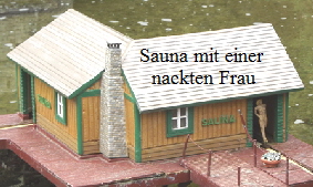 Sauna mit einer 
nackten Frau