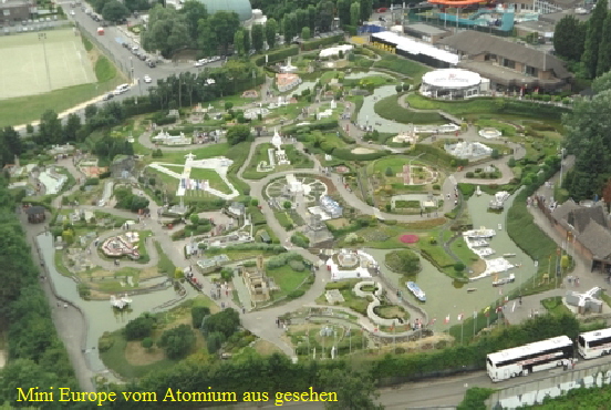 Mini Europe vom Atomium aus gesehen